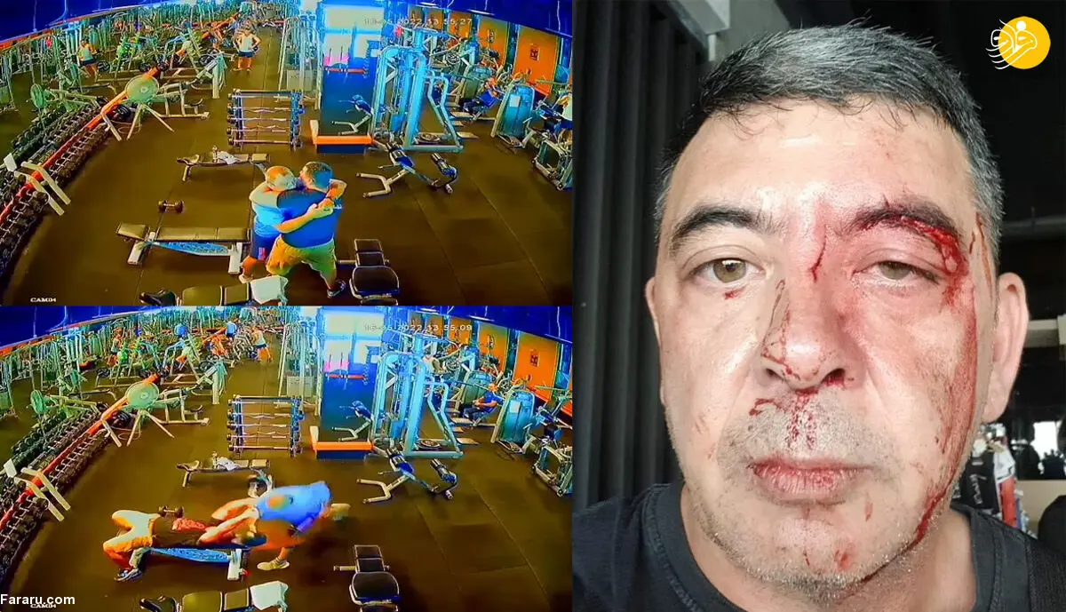 (ویدئو) دعوای عجیب در باشگاه بدن‌سازی!