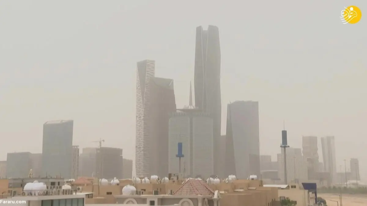 (ویدئو) گرد و غبار ریاض عربستان را در بر گرفت