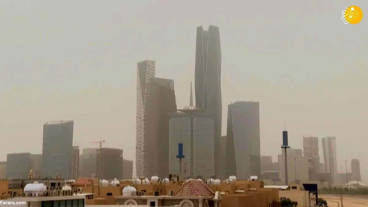 (ویدئو) گرد و غبار ریاض عربستان را در بر گرفت