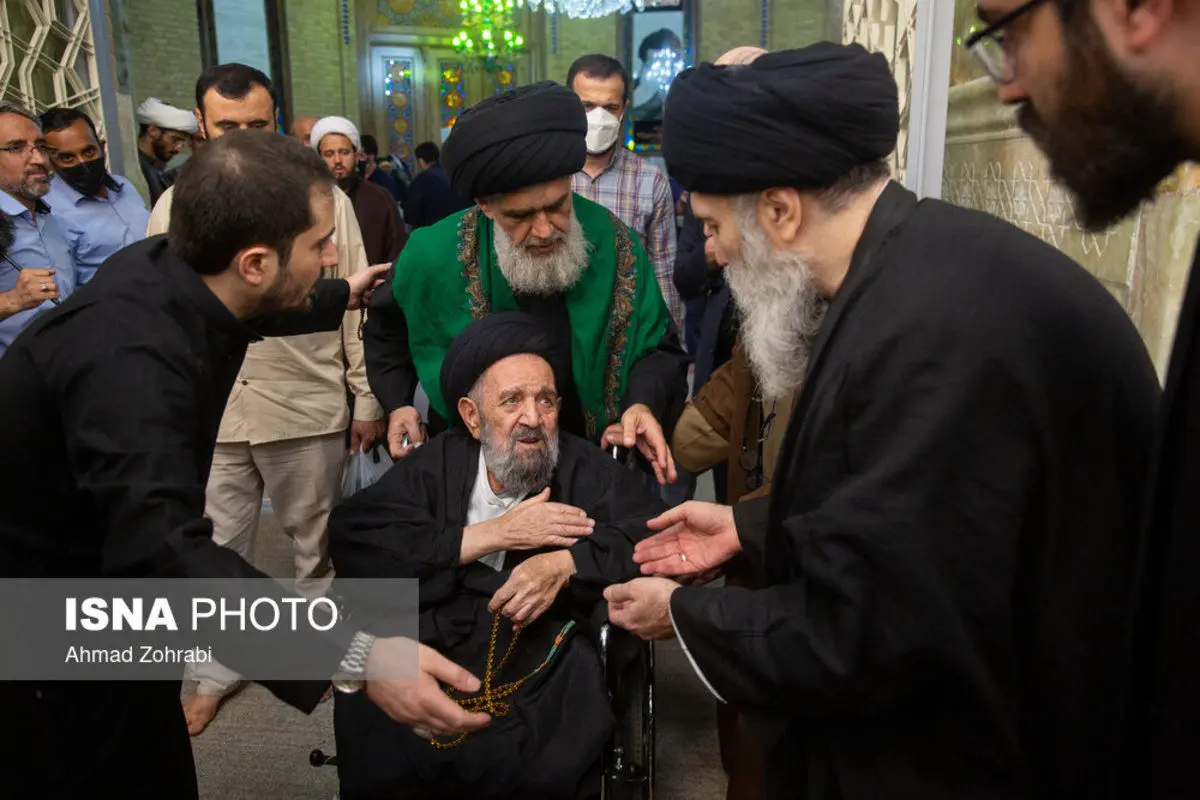 (تصاویر) مراسم ختم آیت‌الله فاطمی‌نیا در مسجد اعظم قم