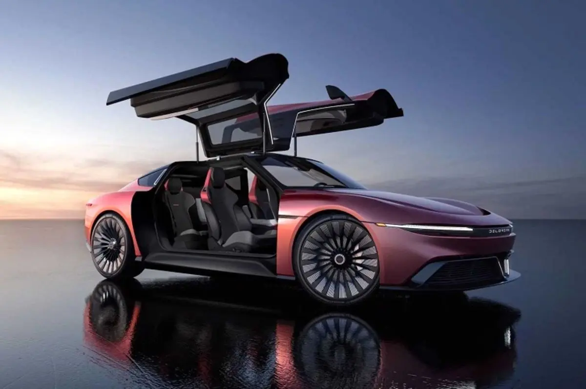 (تصاویر) دلورین آلفا ۵؛ یک کوپه تمام برقی با بزرگترین درب‌های گولینگ!