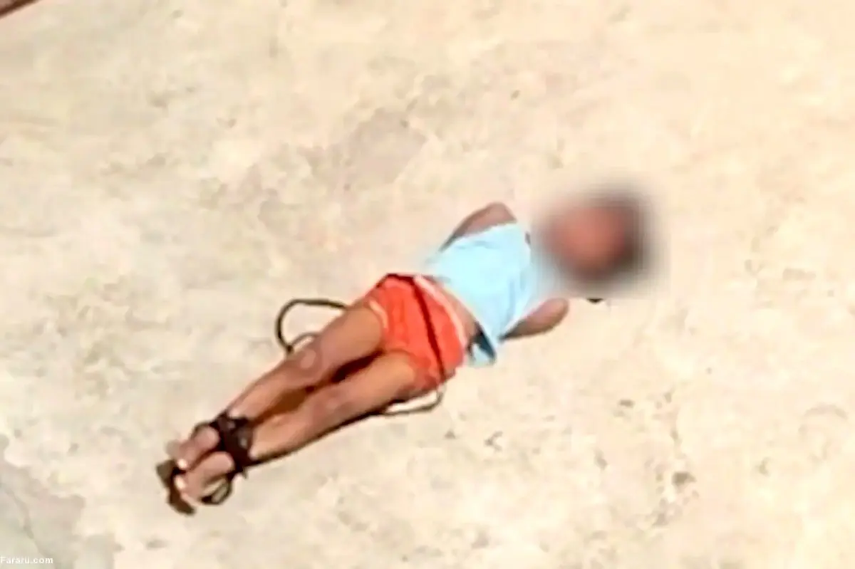 (ویدئو) مادر عصبانی دخترش را روی سقف سوزان بست!