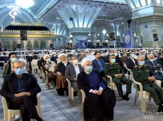 (عکس) روحانی و لاریجانی در مراسم امروز ارتحال امام