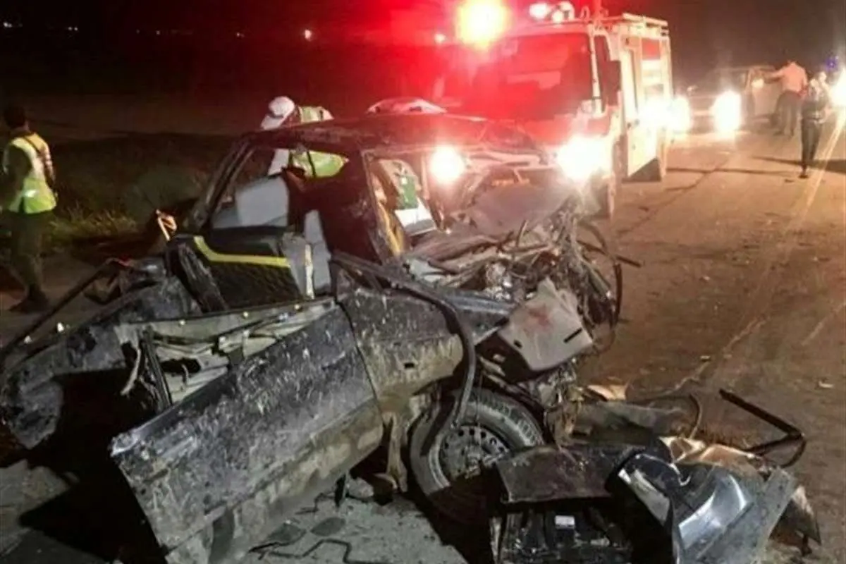 تصادف پژو با تانکر در هرمزگان؛ ۸ عضو یک خانواده کشته شدند