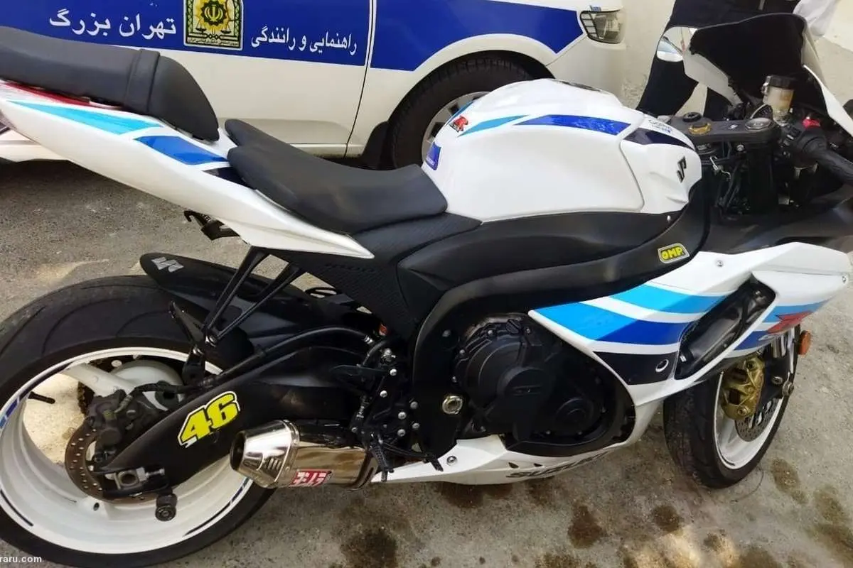 (عکس) توقیف ۳ موتور سنگین در تهران