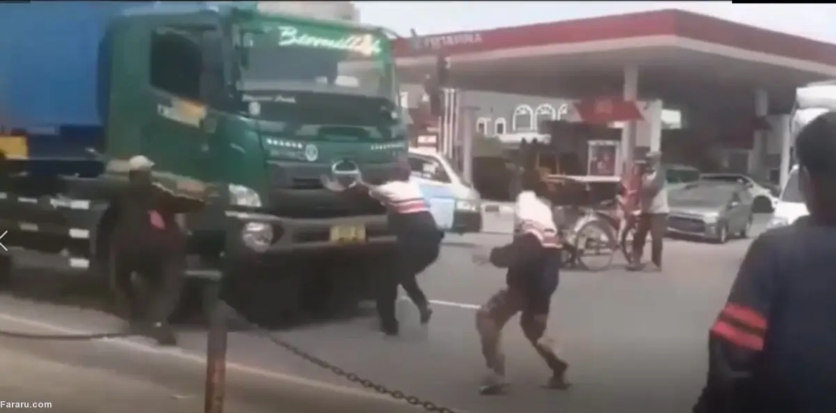 (ویدئو) چالش انداختن خود جلوی کامیون؛ یک نوجوان کشته شد!