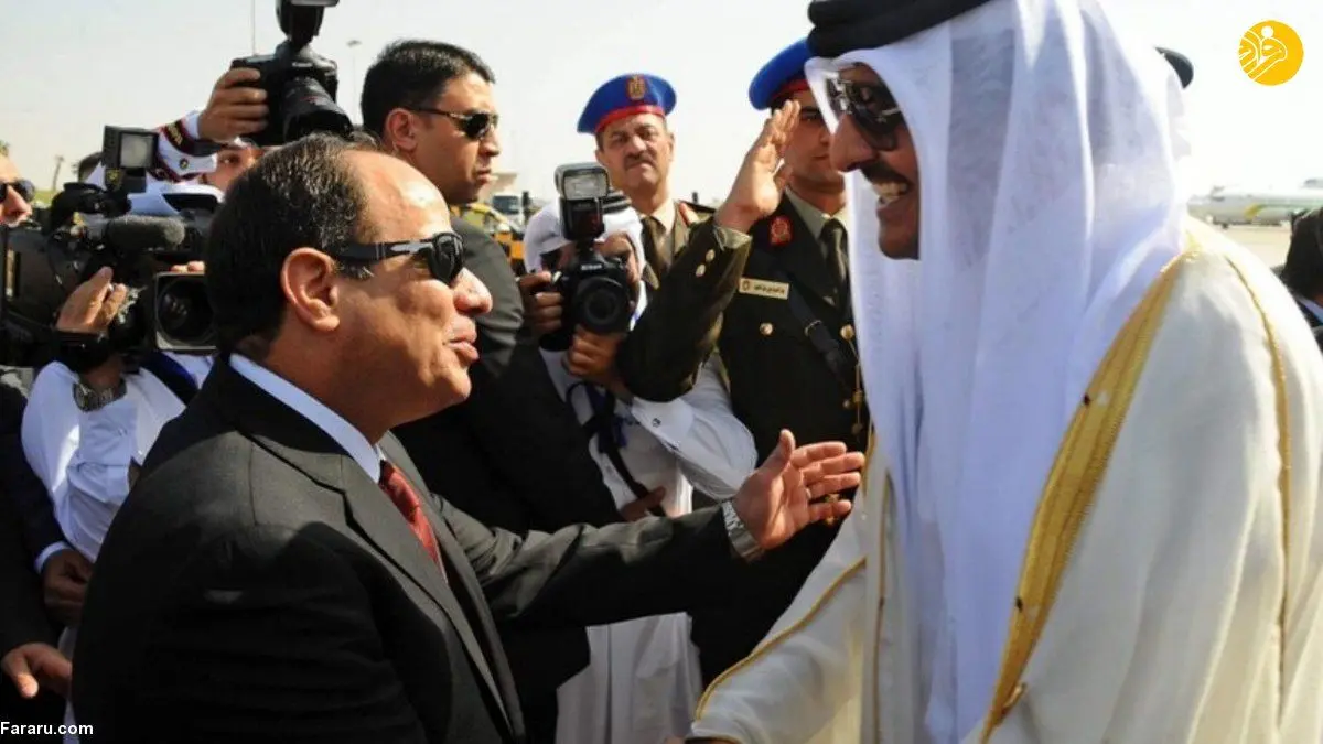 (ویدئو) سفر امیر قطر به مصر پس از سال‌ها قطع روابط