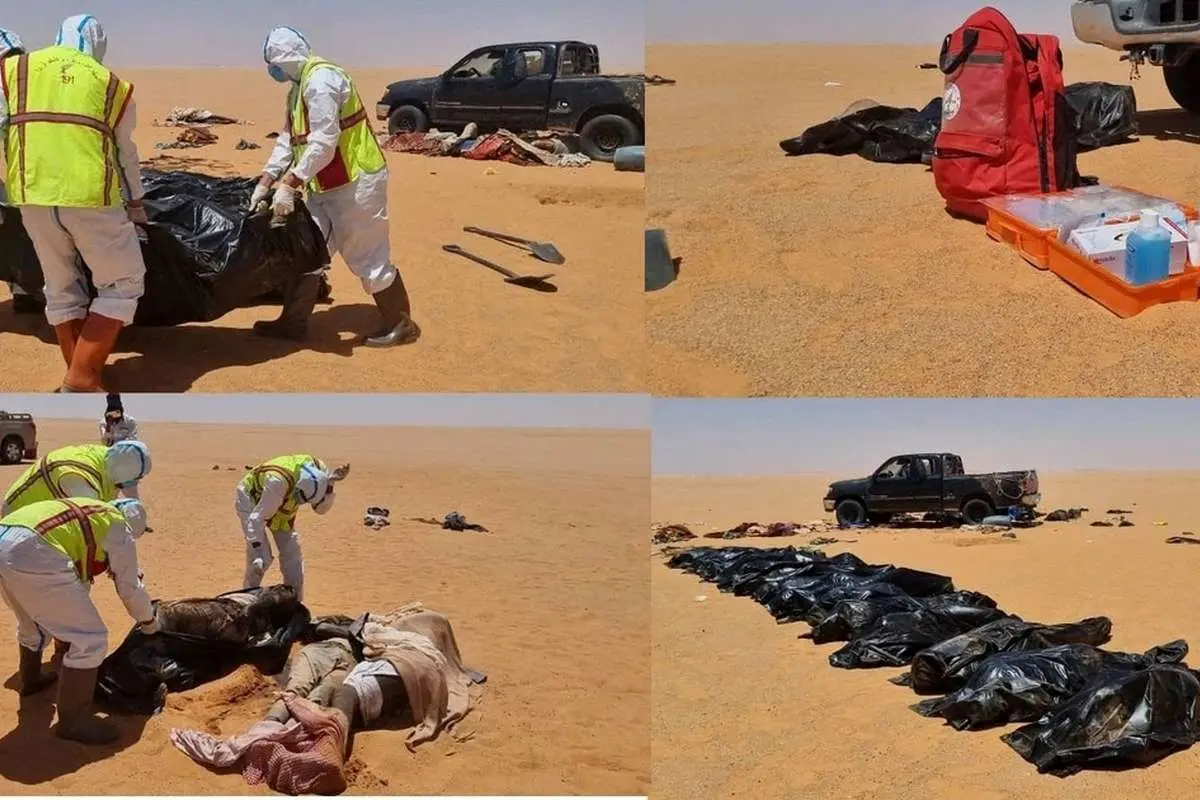 (ویدئو) ۲۰ مهاجر در بیابان لیبی از تشنگی تلف شدند