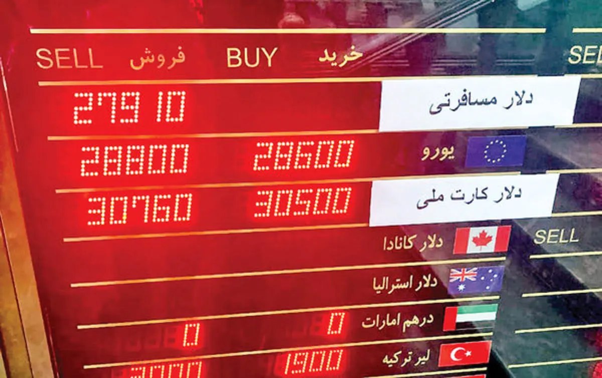 نرخ‌های جدید تابلوی صرافی‌ها