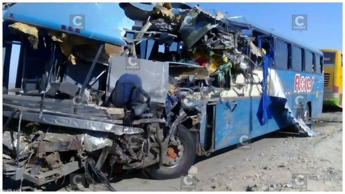 (ویدئو) ۱۷ مصدوم بر اثر واژگونی اتوبوس مسافربری