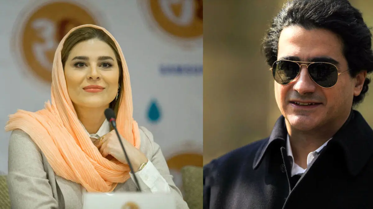 (ویدئو) همایون شجریان به سحر دولتشاهی دسته گل هدیه داد