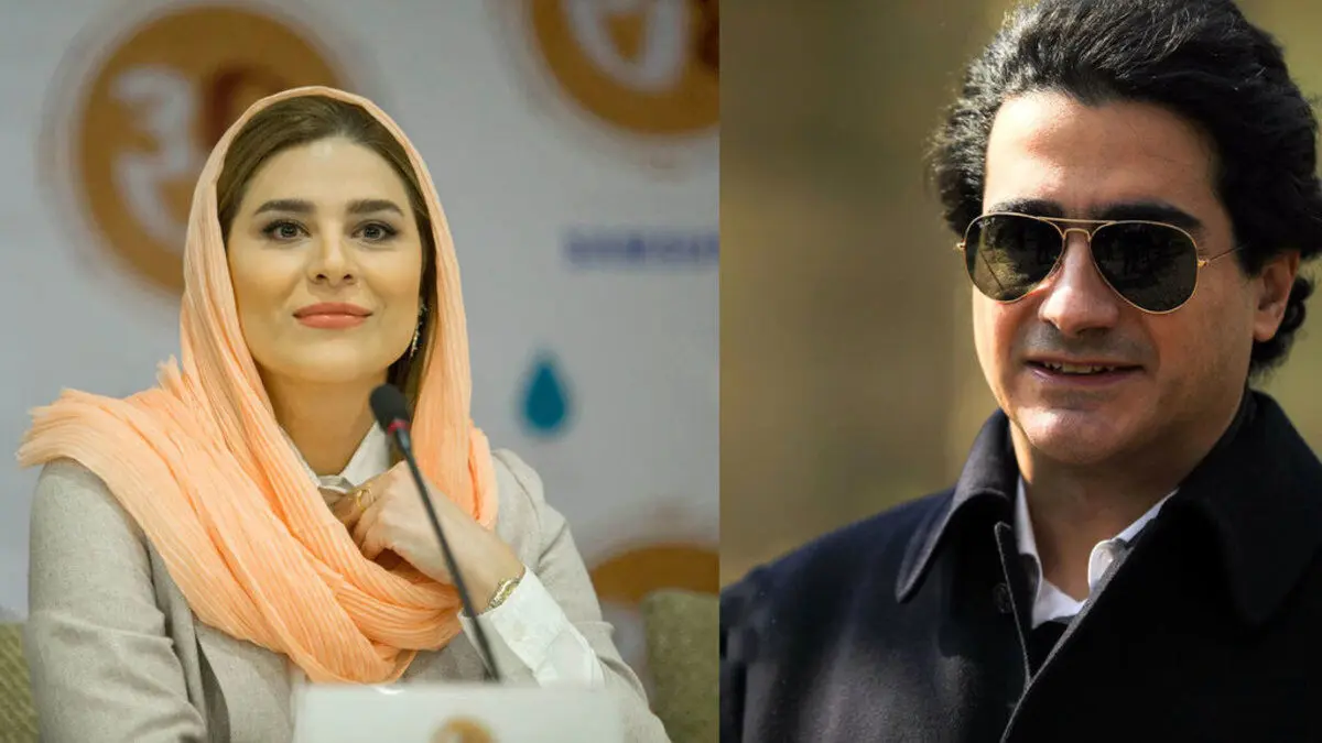 (ویدئو) همایون شجریان به سحر دولتشاهی دسته گل هدیه داد