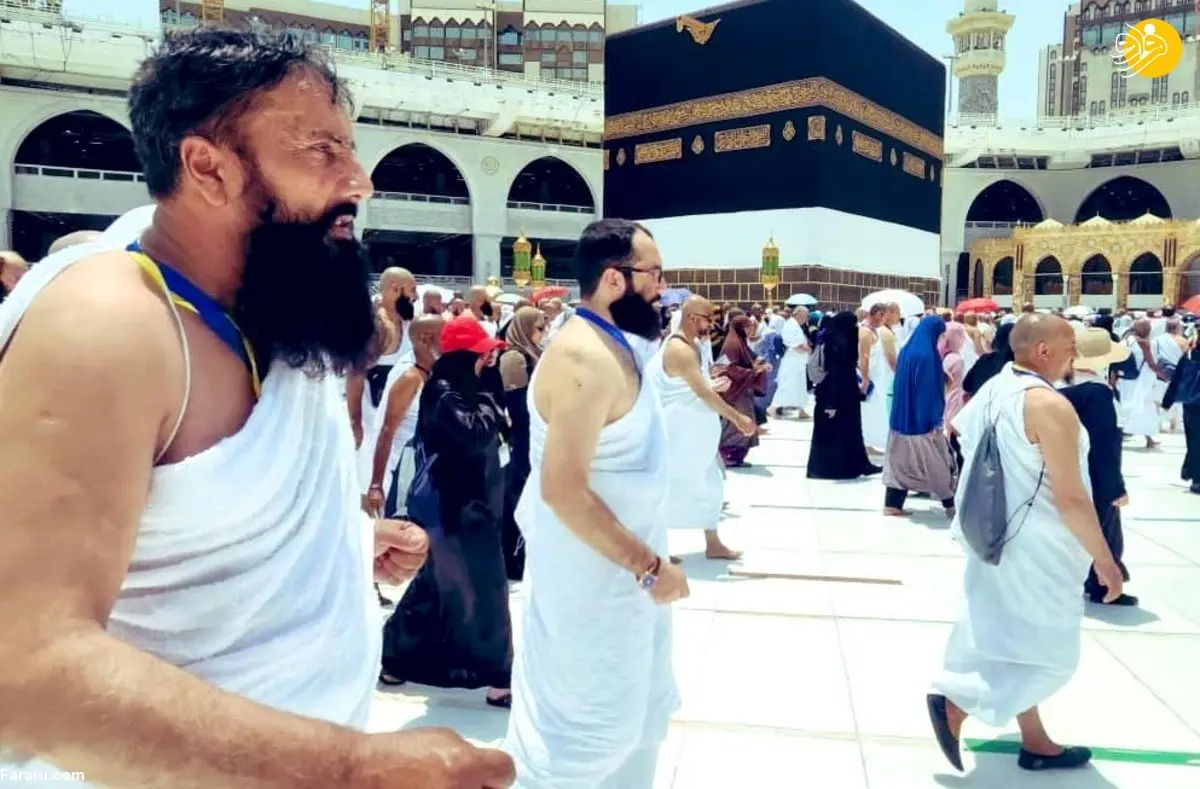 (تصاویر) جنجال حضور «انس حقانی» در مراسم حج