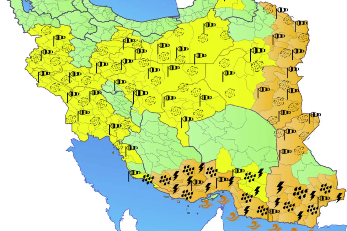 هشدار هواشناسی؛ خیزش گرد و خاک در ۱۹ استان