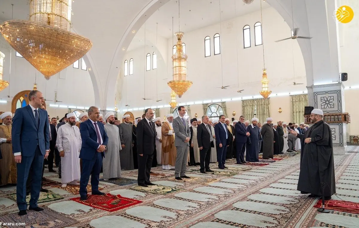 (تصاویر) بشار اسد نماز عید قربان را در حلب به جا آورد