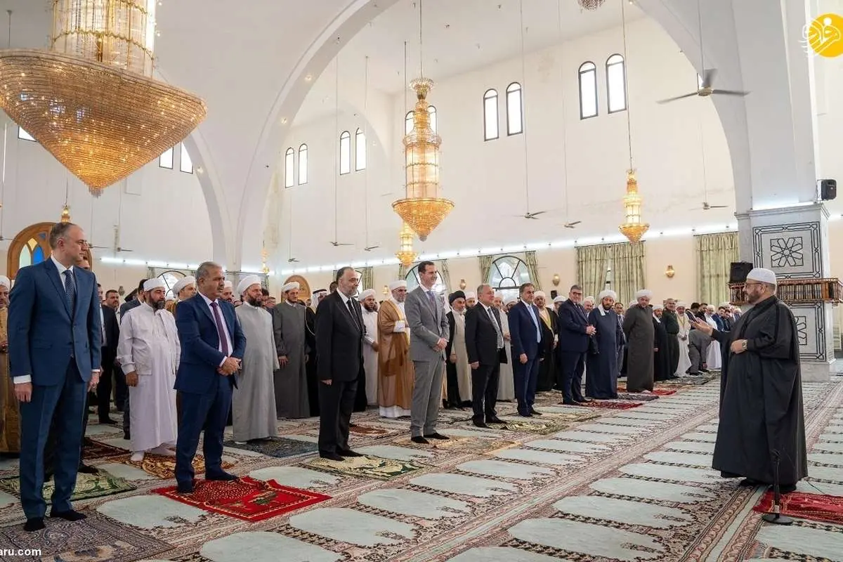 (تصاویر) بشار اسد نماز عید قربان را در حلب به جا آورد