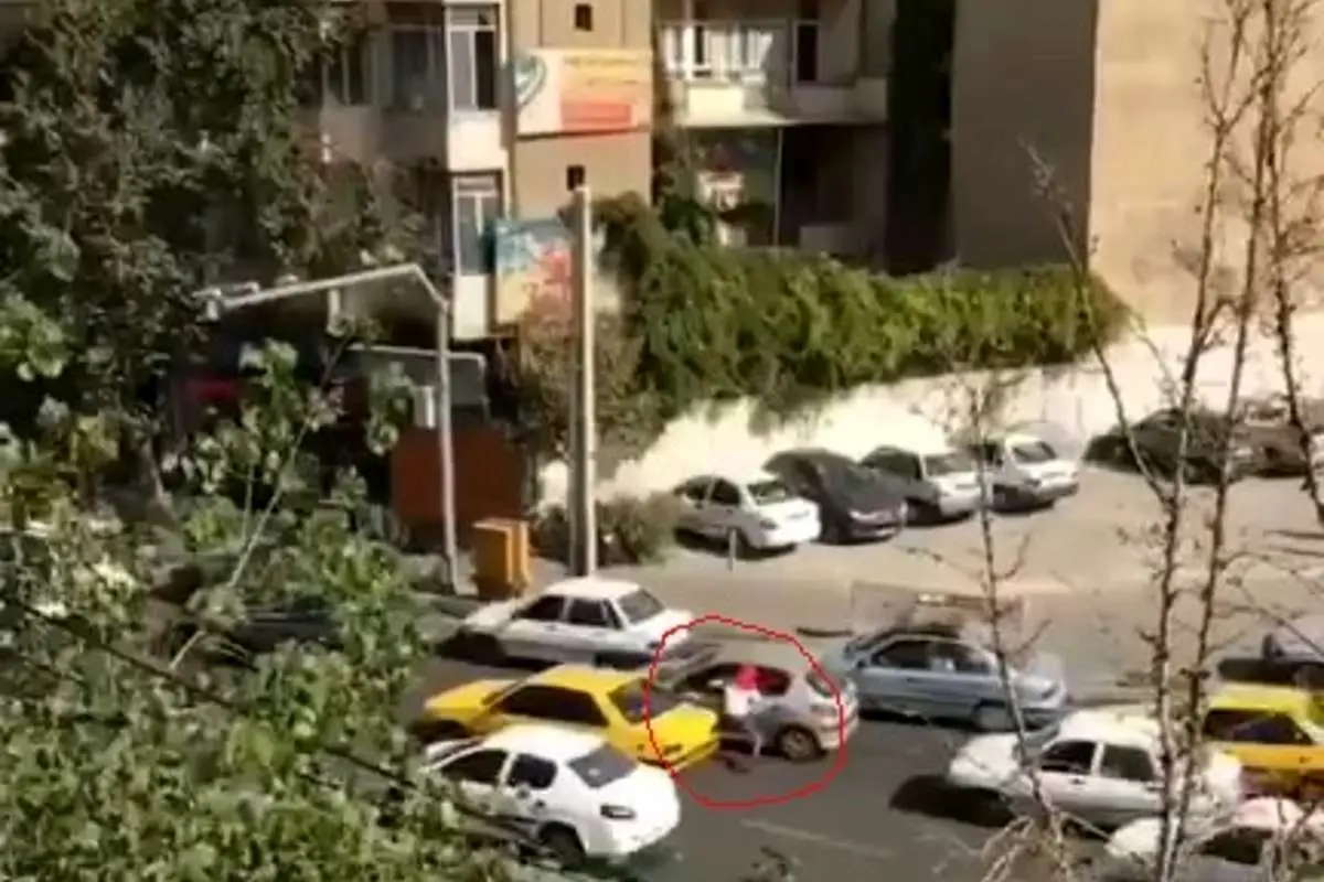 (ویدئو) لحظه غافلگیری راننده پژو ۲۰۶ و سرقت موبایل در تهران