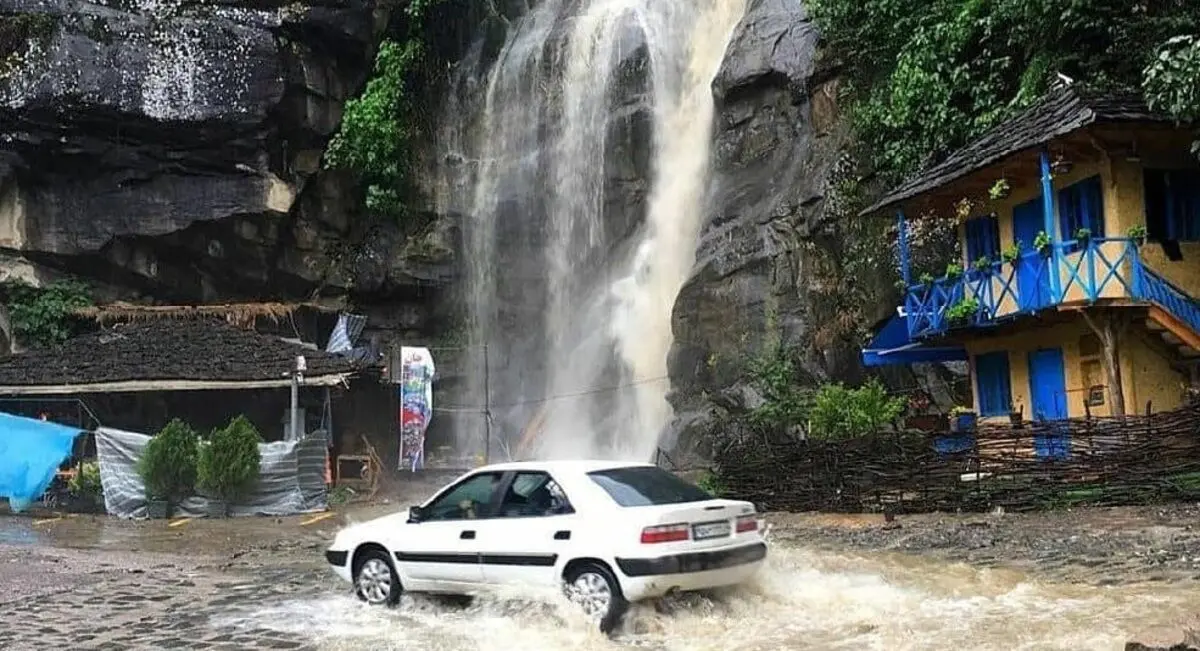 (ویدئو) آبشار زیبای صفارود، جواهرده رامسر