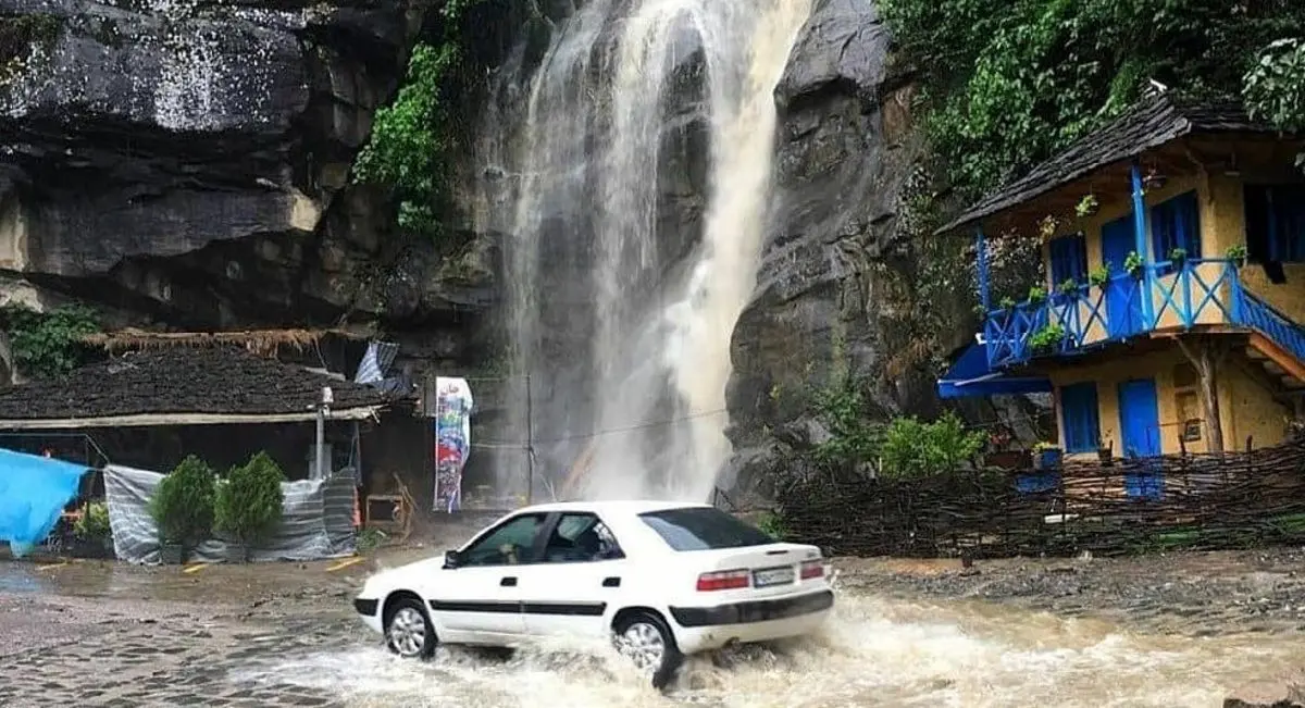 (ویدئو) آبشار زیبای صفارود، جواهرده رامسر