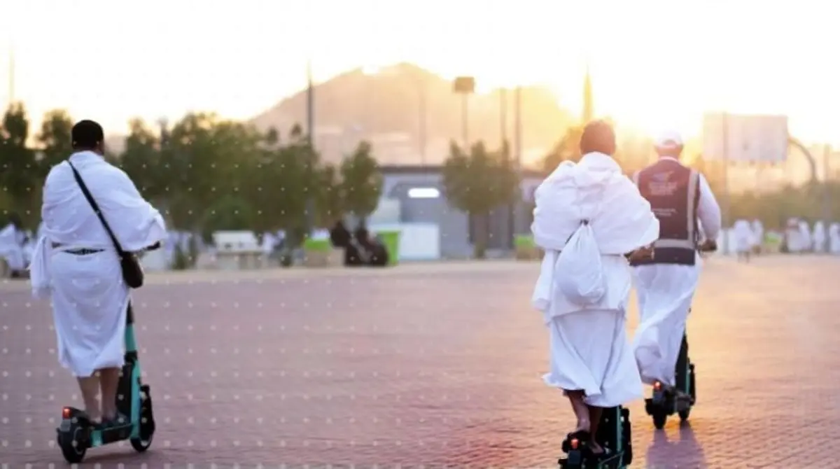 (ویدئو) اسکوترسواری زائران در مکه