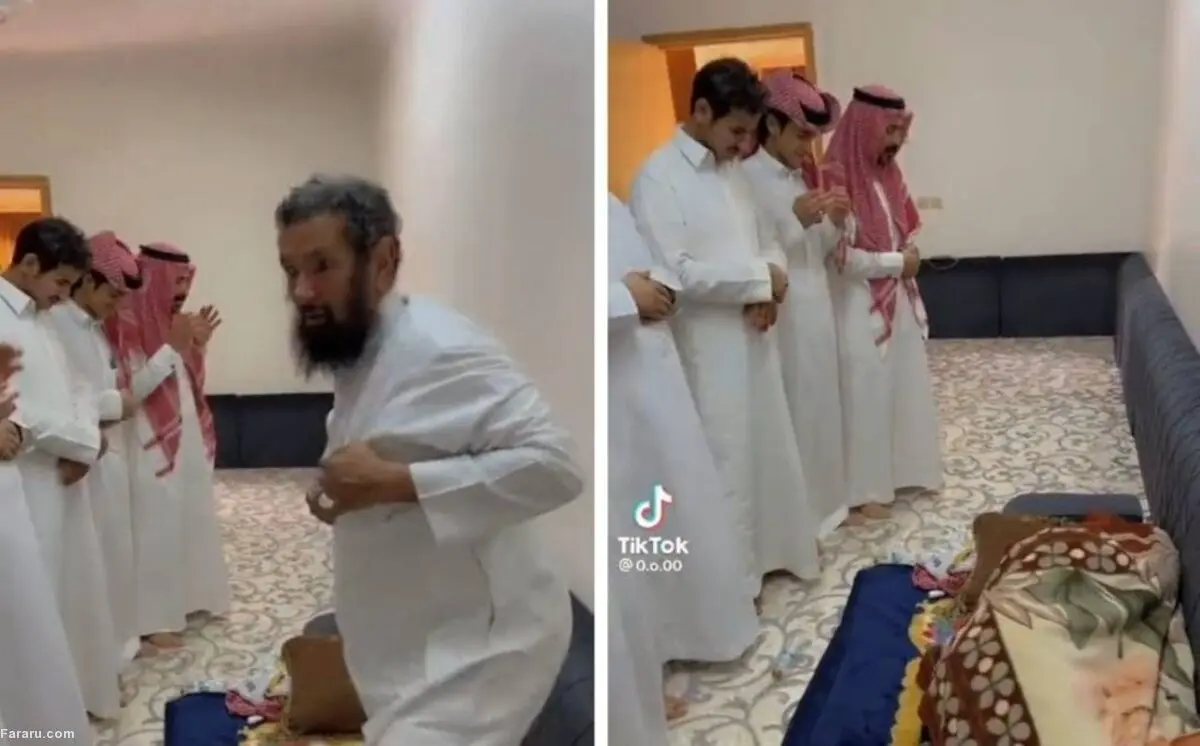 (ویدئو) اقامه نماز میت برای یک مرد زنده!