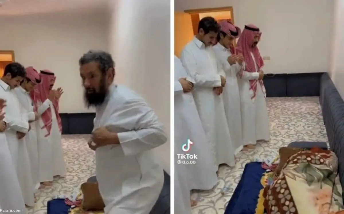 (ویدئو) اقامه نماز میت برای یک مرد زنده!