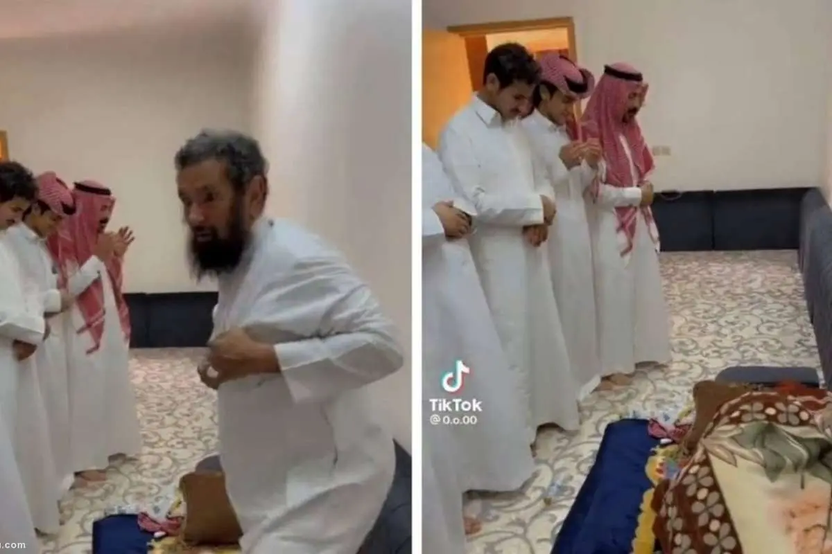 (ویدئو) اقامه نماز میت برای یک مرد زنده!