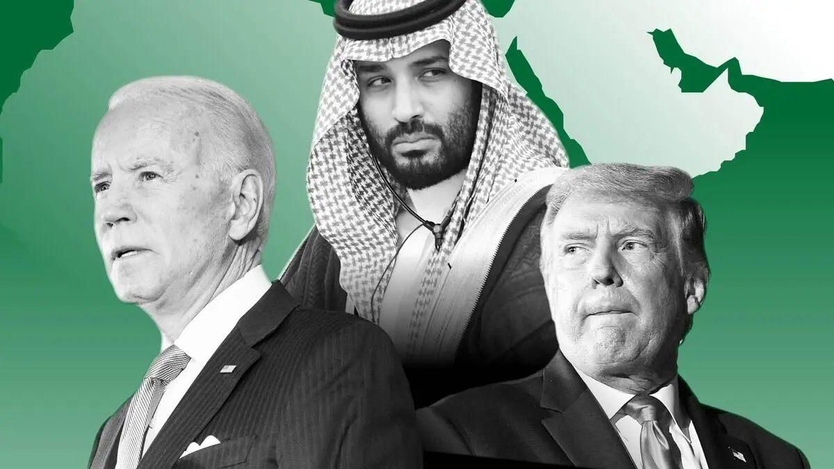 (ویدئو) تفاوت استقبال از ترامپ و بایدن در عربستان