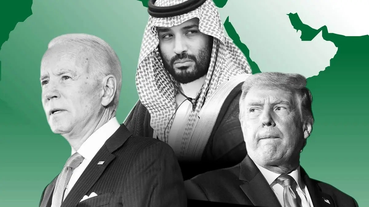 (ویدئو) تفاوت استقبال از ترامپ و بایدن در عربستان
