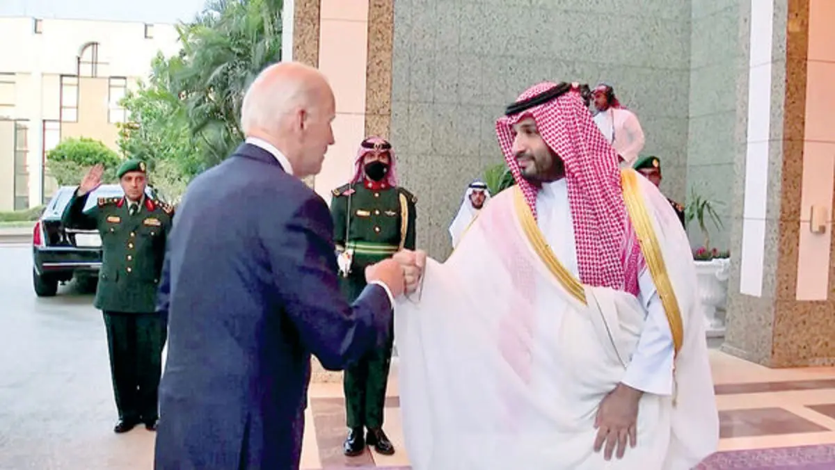 مشت‌زنی بایدن و بن‌سلمان