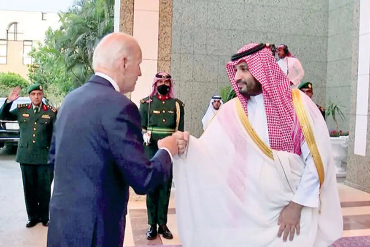 مشتزنی بایدن و بنسلمان