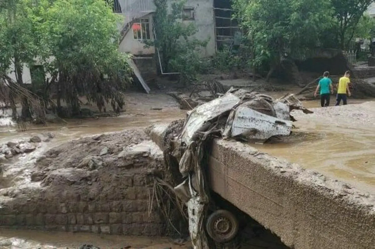 سیل طالقان ۷۰ خودرو را با خود برد
