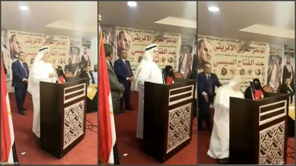 (ویدئو) مرگ تاجر سعودی هنگام تمجید از عبدالفتاح سیسی