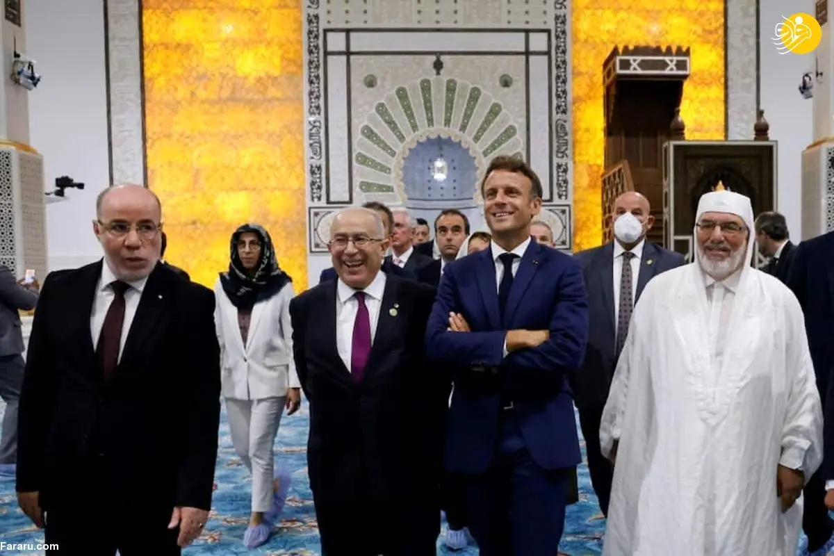(ویدئو) بازدید مکرون از مسجد جامع الجزایر