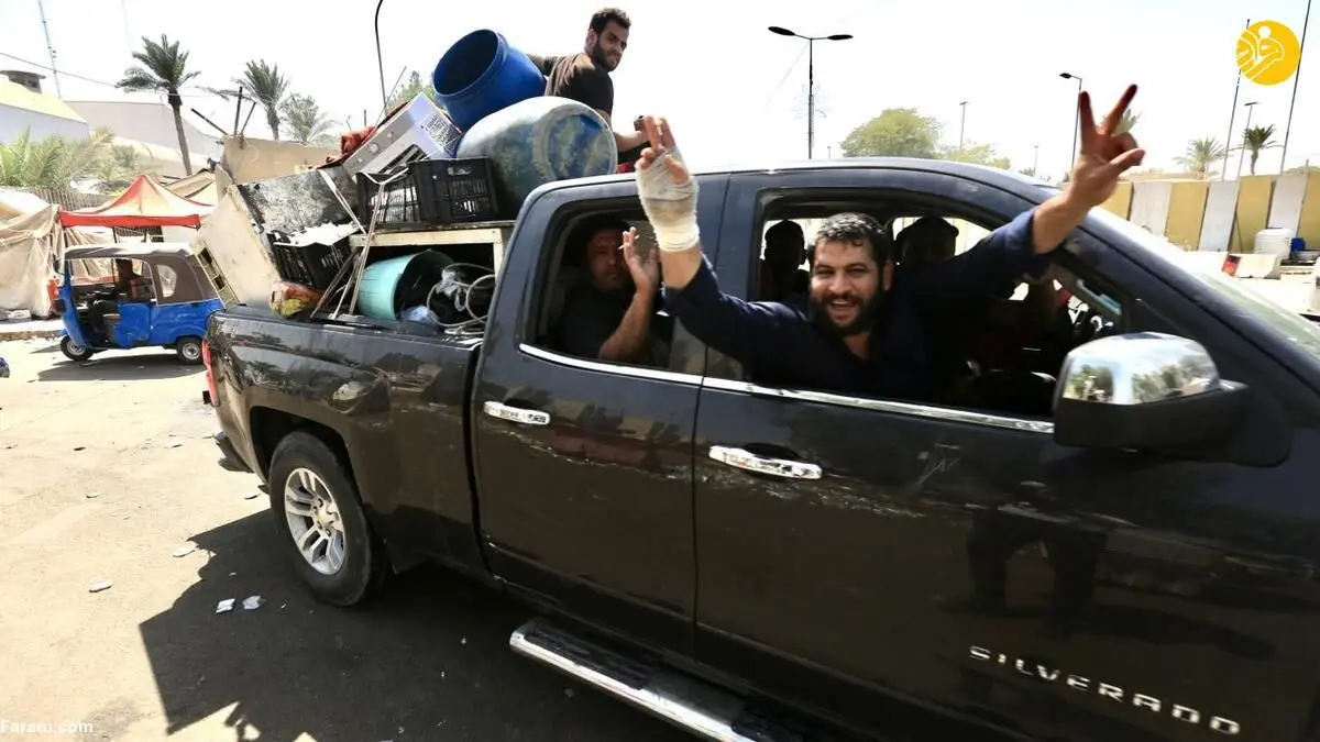(ویدئو) عقب‌نشینی هواداران مقتدی صدر