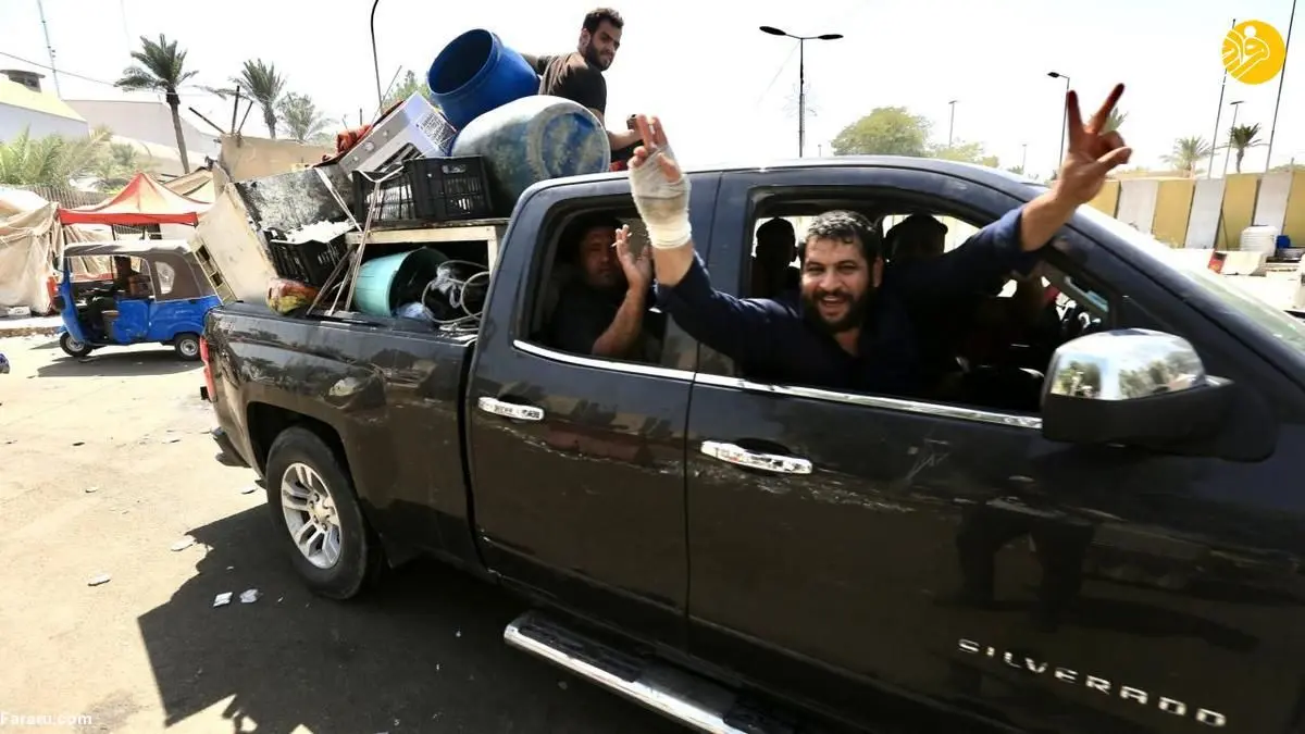 (ویدئو) عقب‌نشینی هواداران مقتدی صدر