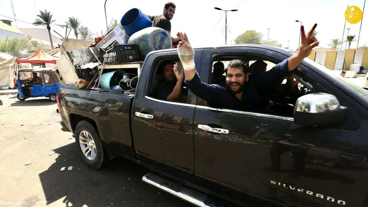 (ویدئو) عقبنشینی هواداران مقتدی صدر