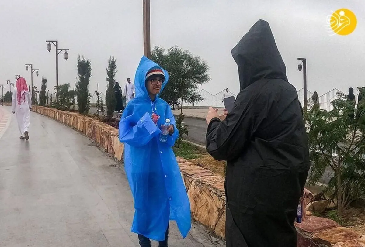 (ویدئو) پناهگاه بارانی و خنک سعودی‌ها در تابستان