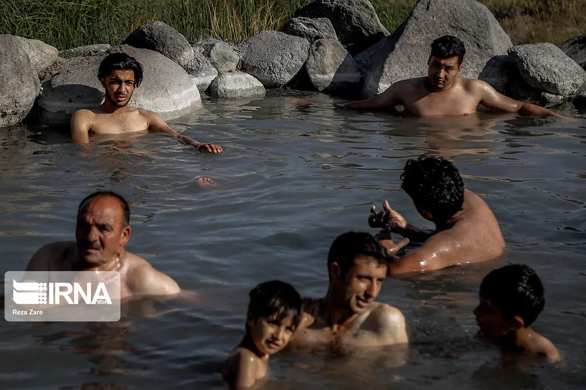 (تصاویر) چشمه آب معدنی یدی بلوک در اردبیل