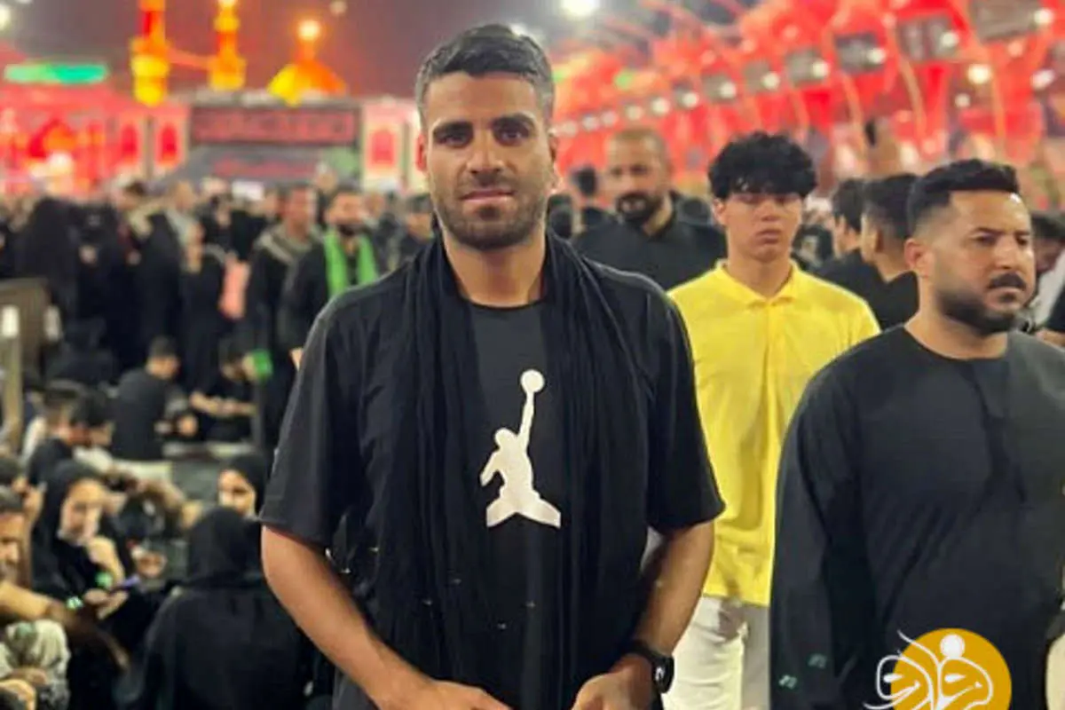(عکس) محمدحسین مرادمند در پیادهروی اربعین