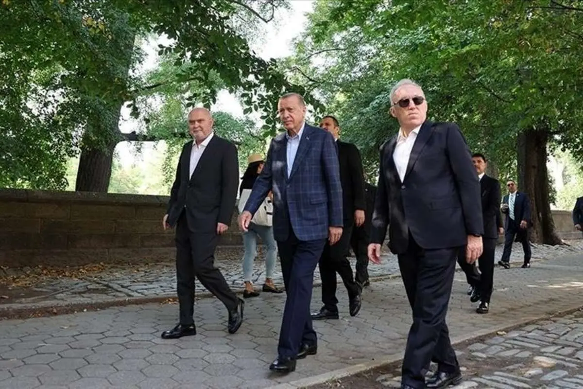 (ویدئو) اردوغان در پارک مرکزی نیویورک پیادهروی کرد