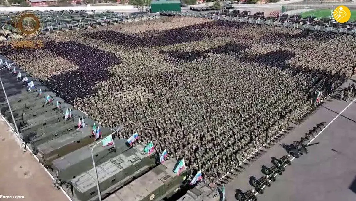 (ویدئو) ۲۰ هزار جنگجوی چچنی در جشن تولد پوتین!