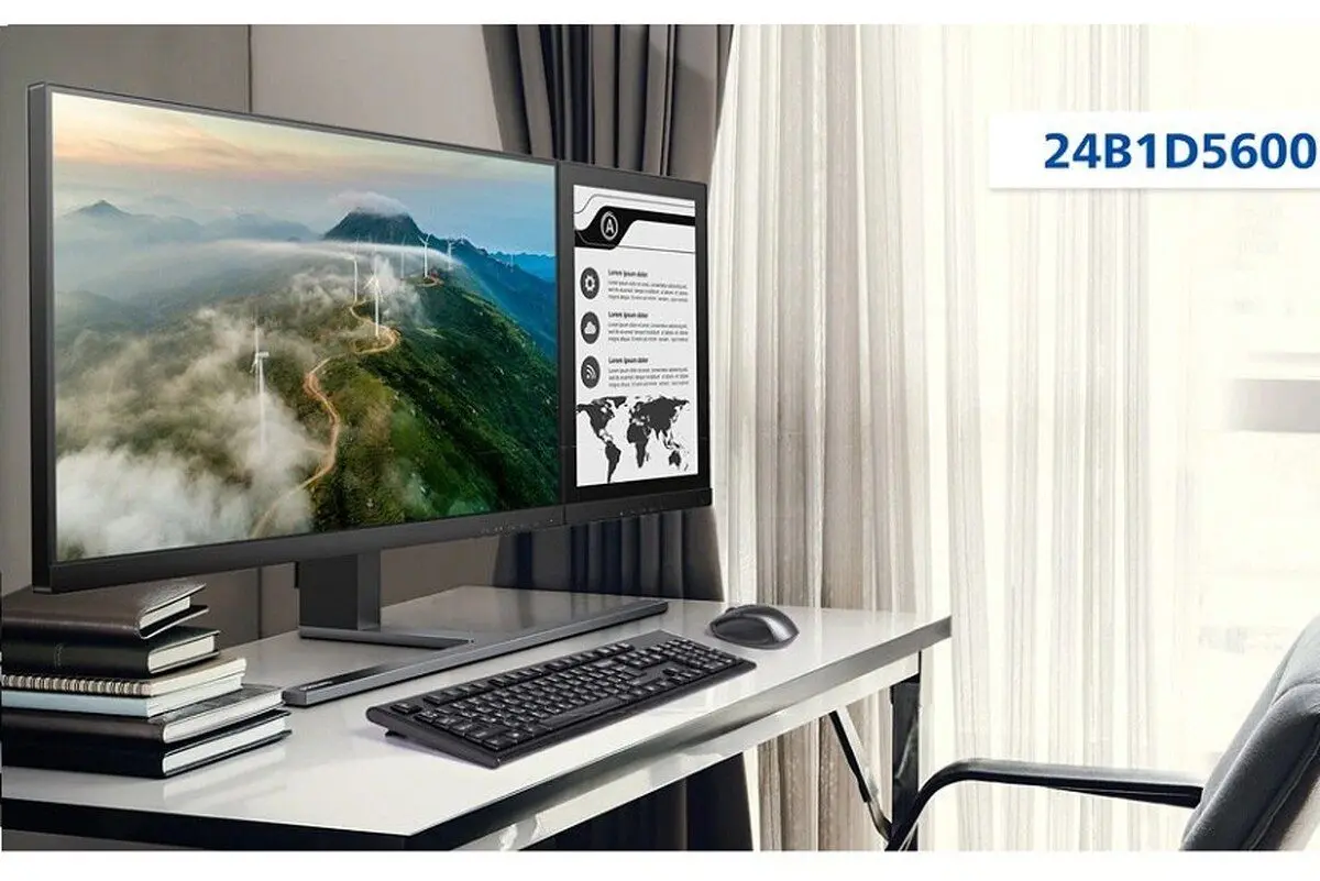 نمایشگر ۲ در ۱ فیلیپس با ترکیبی منحصر به فرد از نمایشگر LCD و کتابخوان