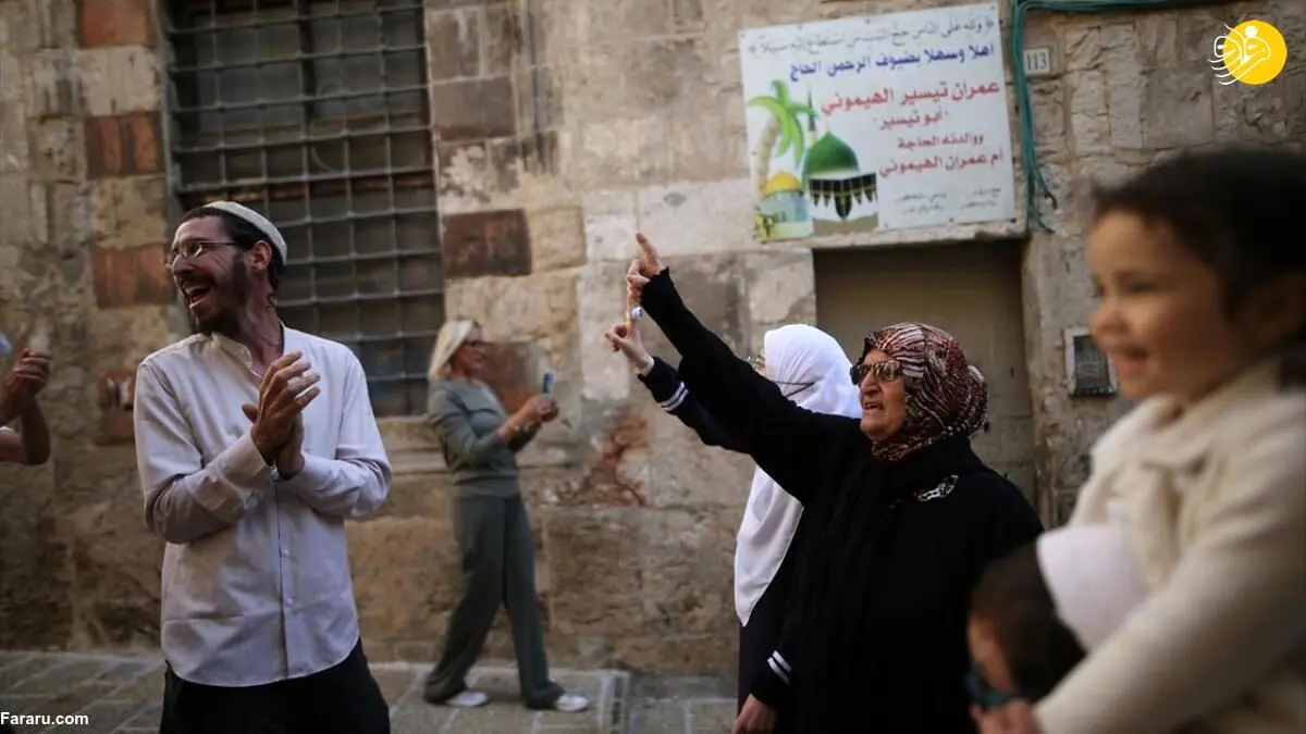 (تصاویر) خشم فلسطینی‌ها از یورش شهرک نشینان به مسجد الاقصی