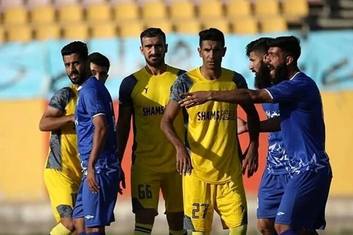 (عکس) پنالتی دردسرساز، درگیری و مشت و لگد در لیگ یک!