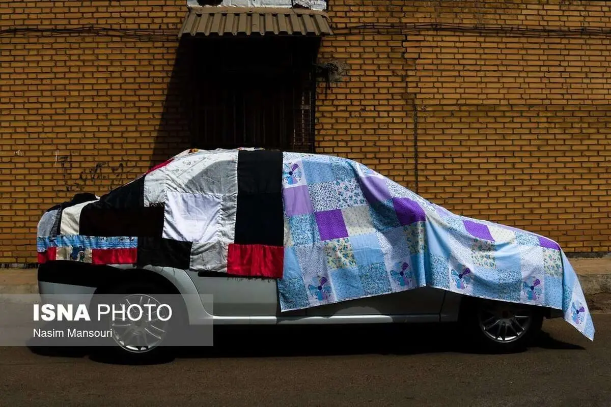 (تصاویر) روپوش خودروها در گرمای خوزستان