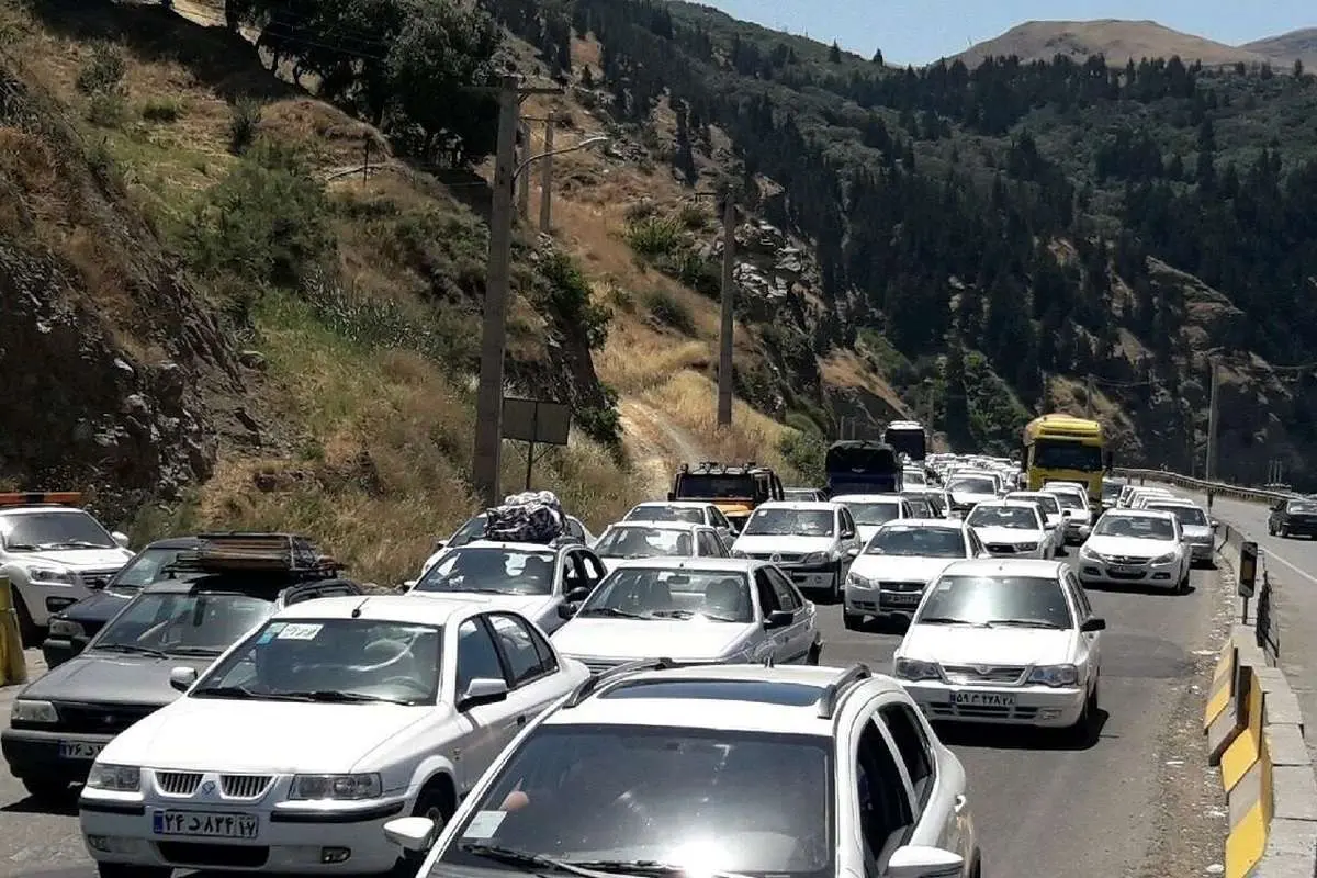 ترافیک پرحجم در جاده چالوس و ۳ محور دیگر