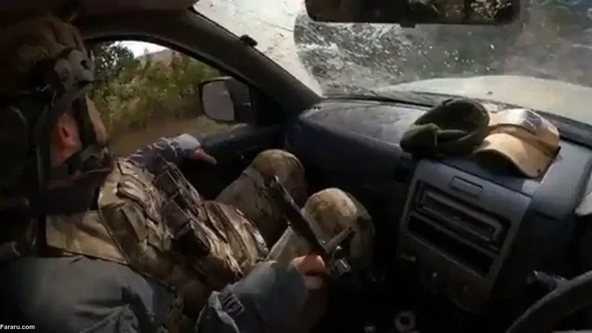 (ویدئو) نجات سرباز اوکراینی از گلوله تک تیرانداز روس