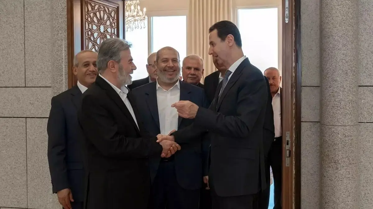 (ویدئو) دیدار نمایندگان مقاومت فلسطین با بشار اسد پس از ۱۰ سال