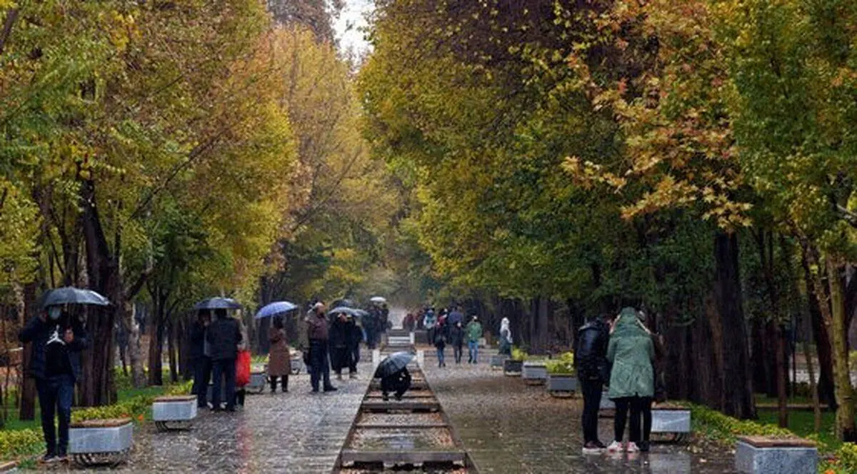 باران پاییزی در تهران